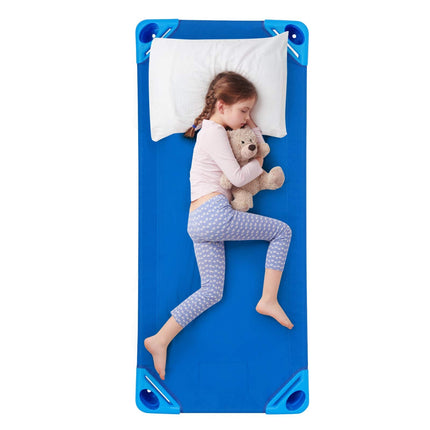 Costzon Daycare Cots for Kids, Pack of 6, 51” L x 22.5” W Stackable Nap Cots with Easy Lift Corners