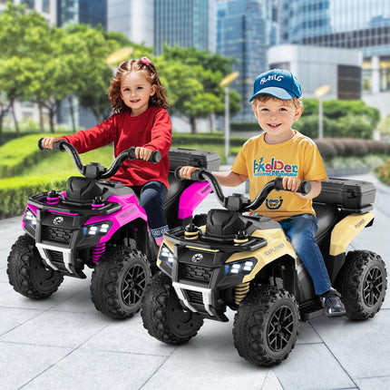 Costzon Kids ATV 6V Four Wheeler Quad Electric Vehicle with Spray Function