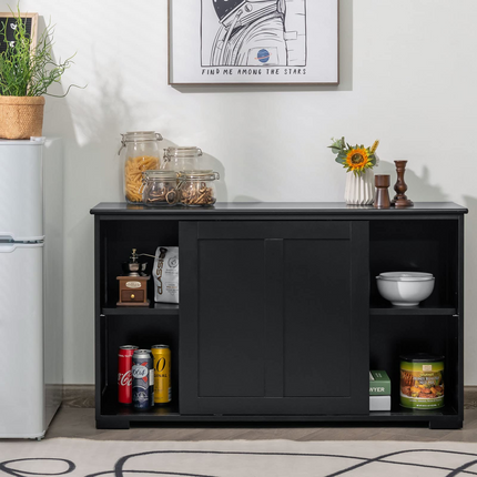 Costzon Sideboard Buffet Cabinet, Wooden Kitchen Storage Cabinet, Accent Coffee Bar Cabinet Console Table
