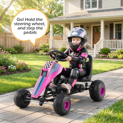 Costzon 4 Wheel Pedal Go Kart