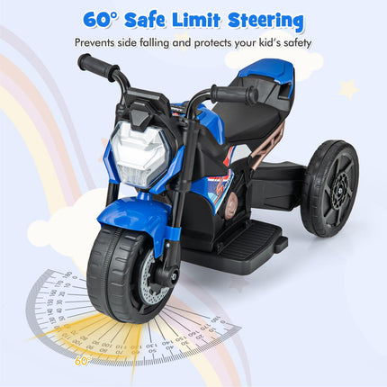 Costzon 6V Kids Motorcycle, 3-in-1 Battery Powered Kids Ride-on Motorcycle, Electric Bike Motorcycle for Kids