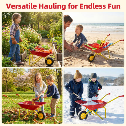 Costzon Kids Wheelbarrow Indoor Outdoor Child Yard Play Equipment