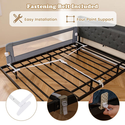 BABY JOY Extra Long Swing Down Safety Bed Guard for Convertible Crib
