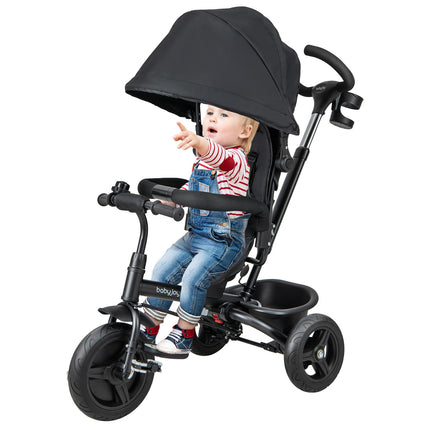 6 in 1 Trike for Toddler Adjustable Canopy 5-Point Safety Belt (43.5" x 20" x 43")