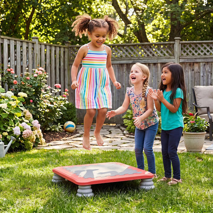 BABY JOY 25.5" Mini Trampoline for Kids Indoor & Outdoor | Square Bounce Board