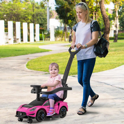 Costzon Push Car for Toddlers 3 in 1 Licensed Maserati Stroller Sliding Walking Car with Handle