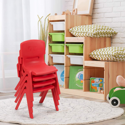 Costzon Kids Table and Chair Set, 4 Pcs Stackable Chairs