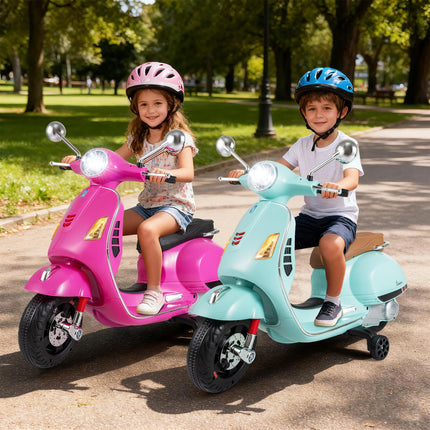 Costzon Toddler Motorcycle 12V Licensed Vespa Ride on Motorcycle