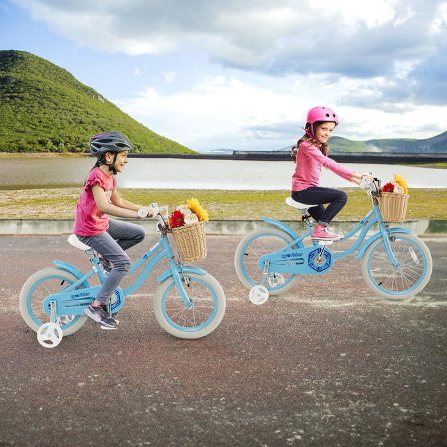 BABY JOY Kids Bike, 14 16 18 Inch Kids Bicycles for 3-8 Years Old Children with Training Wheels