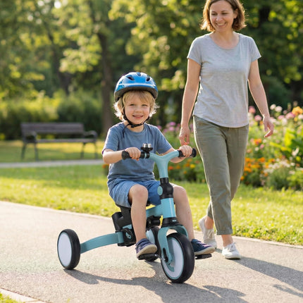 Costzon Kids Tricycle 8-in-1 Folding Toddler Trike  Handle Removable & Adjustable Canopyight