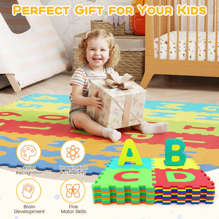 Costzon 36 Tiles Kids Non-Slip & Waterproof Interlocking Foam Tiles Play Mat