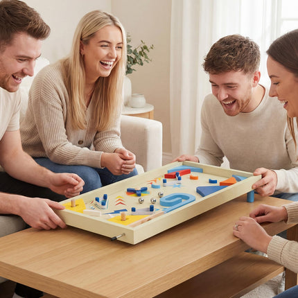 Costzon Wooden Pinball Machine Pinball for Hand-Eye Coordination