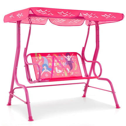 Costzon Kids All-Weather Lounge Chair Hammock with Adjustable Canopy