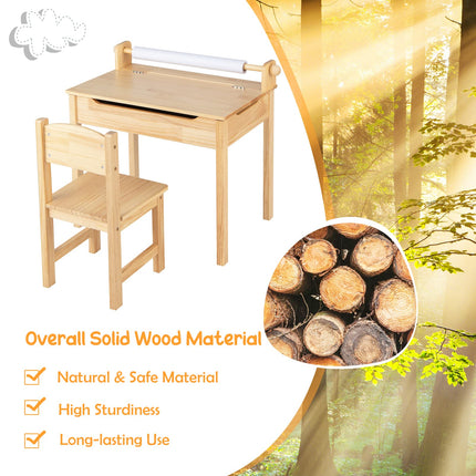Flip Top Kids Art Craft Table - Costzon
