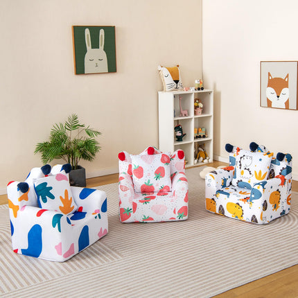 Costzon Kids Sofa, Foam Filled Armchair with Padded Pillow, Upholstered Sofa Chair