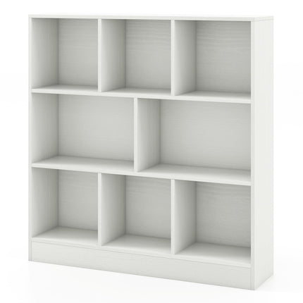 Costzon 7-Section Bookcase for Kids, Wooden Toy Storage Organizer for Books Toys