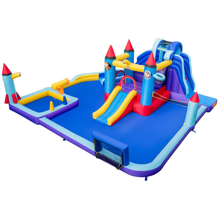BOUNTECH Inflatable Water Slide, 18x16.5FT Mega Waterslide Park Bounce House w/Dual Slides