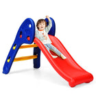 Joy Folding Slide, Indoor First Slide Plastic Play Slide Climber Kids (Ellipse Rail) - costzon